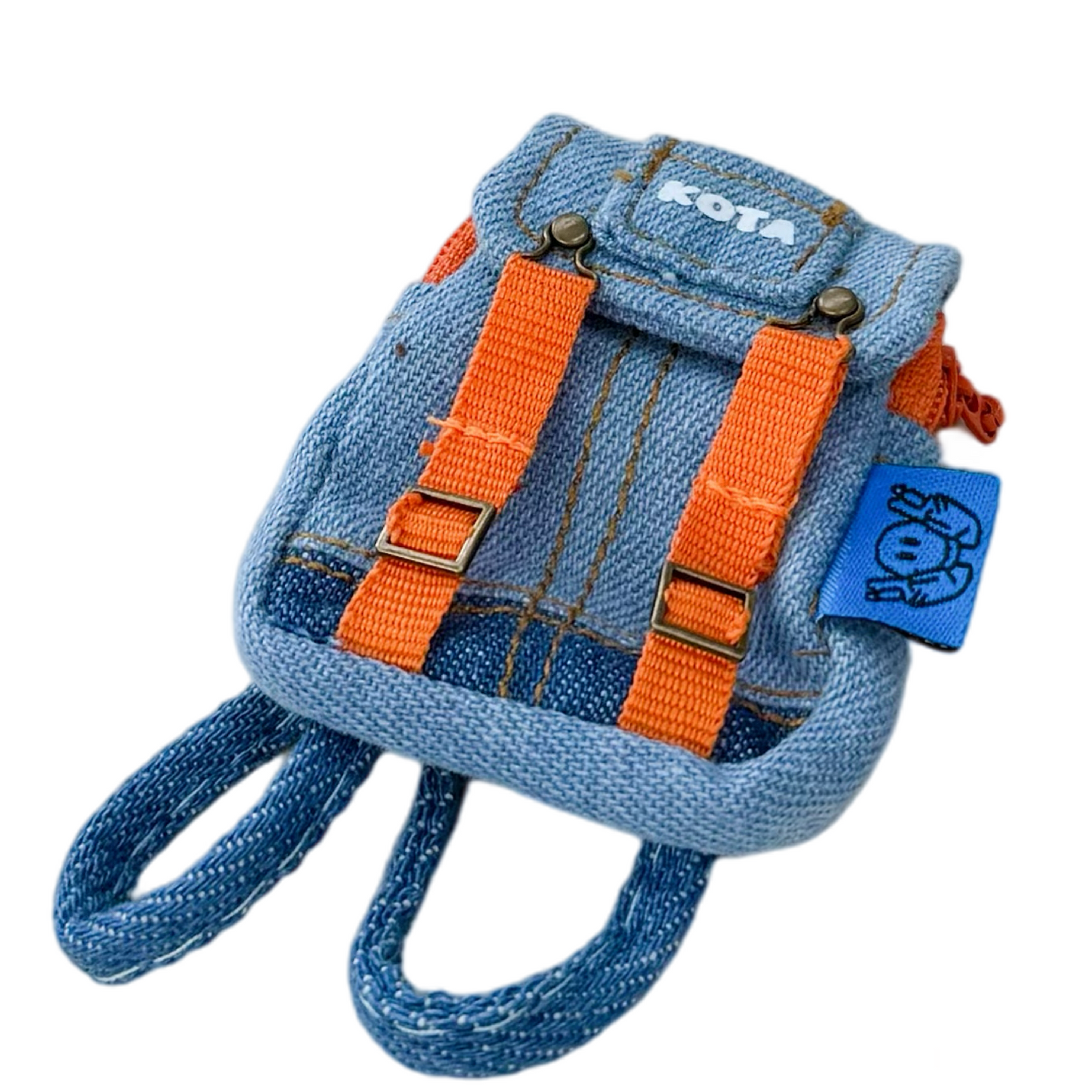 Miniature Doll Backpack for 12-17cm Dolls(Orange&Blue)