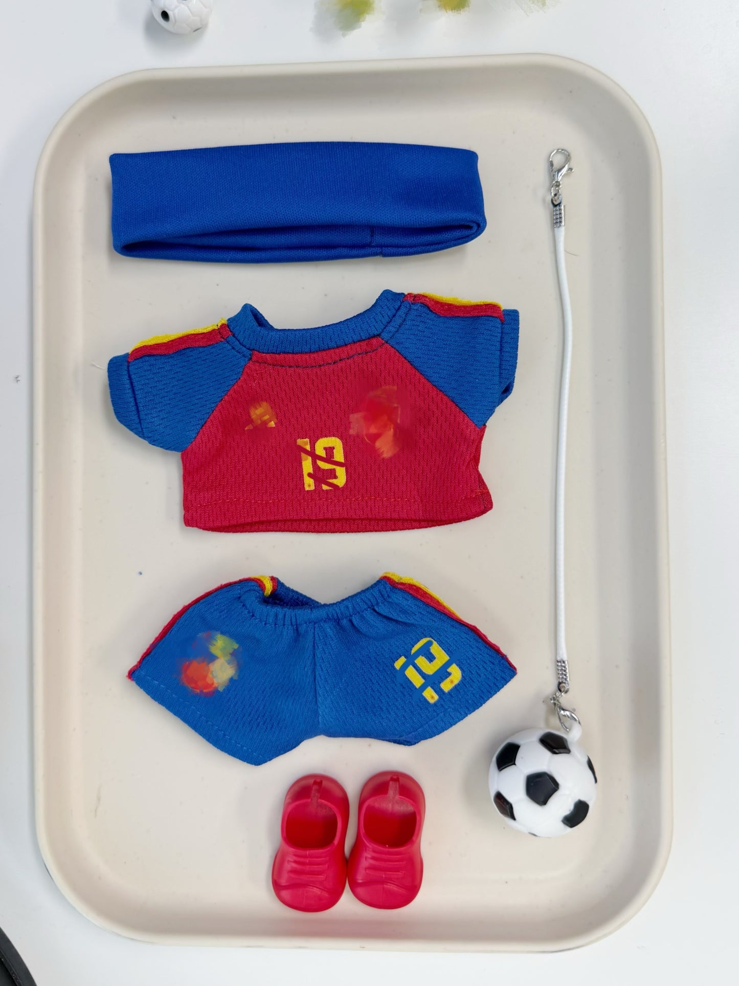 Spain Soccer Jersey Doll Clothes for 15–17cm collectible dolls, product view 8