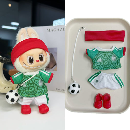 Mexico-Style Mini Soccer Jersey Set for 15–17cm collectible dolls, product view 2