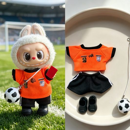 Mini Soccer Referee Uniform Set for 15–17cm collectible dolls, product view 2