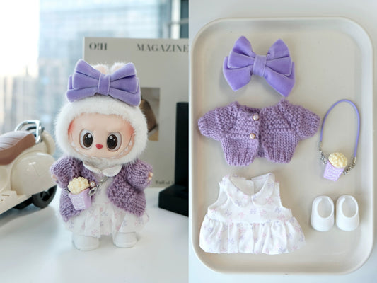 Purple Butterfly Outfit for 15–17cm collectible dolls, product view 2