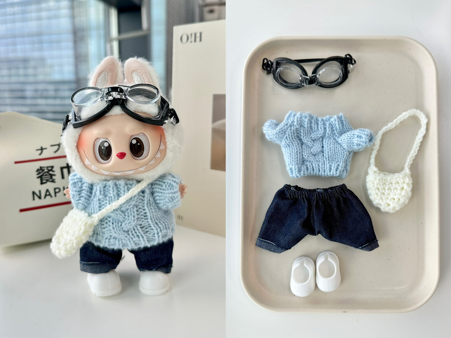 Grocery Shopping Outfit for 15–17cm collectible dolls