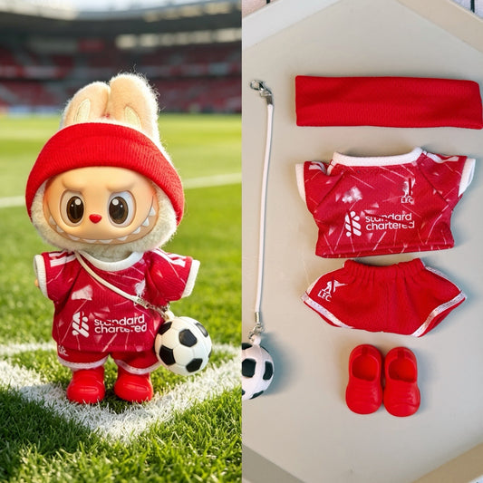 Liverpool-Style Mini Soccer Jersey Set for 15–17cm collectible dolls, product view 2