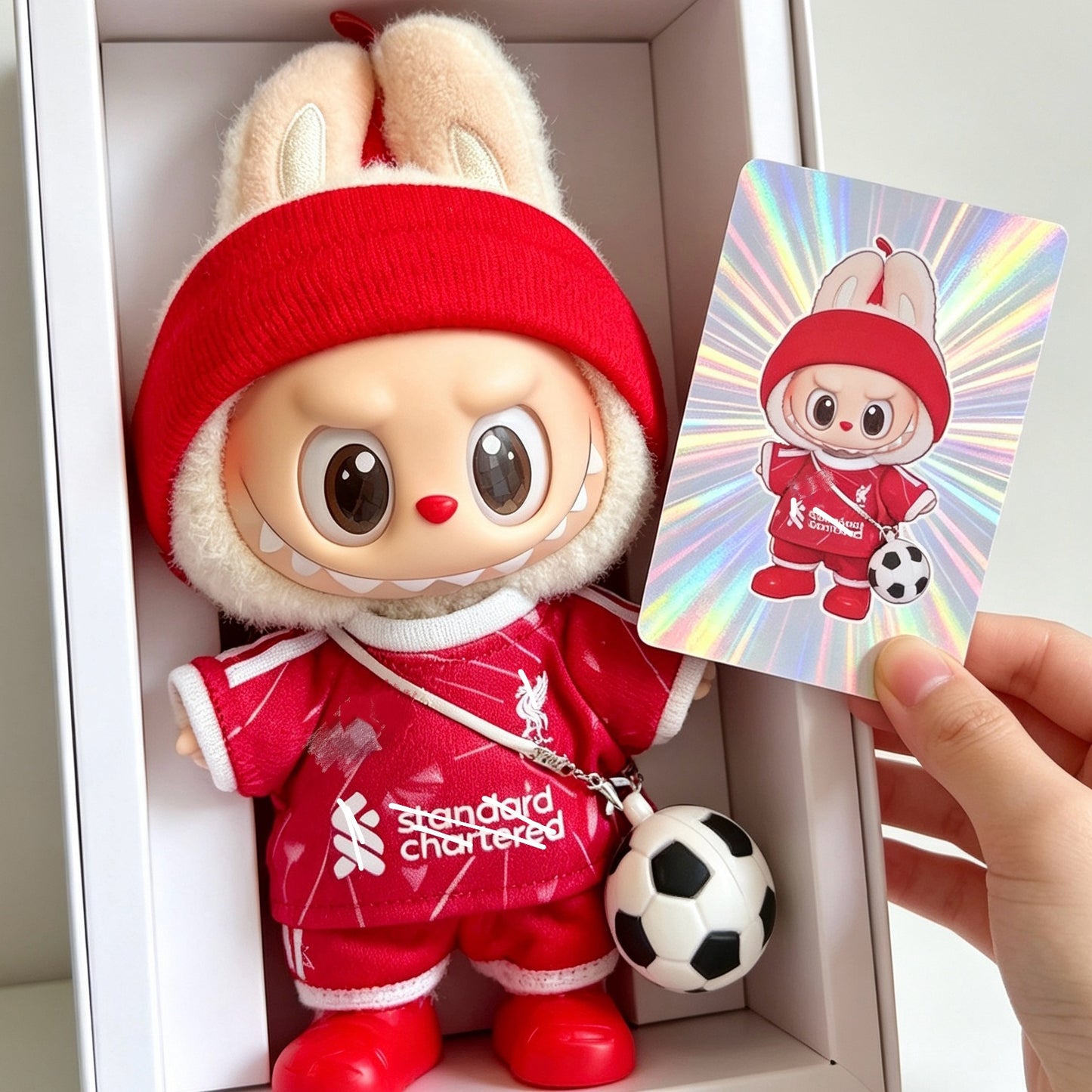 Liverpool-Style Mini Soccer Jersey Set for 15–17cm collectible dolls, product view 3