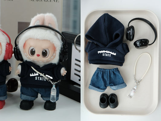 Street Boy Hoodie Set for 15–17cm collectible dolls, product view 2