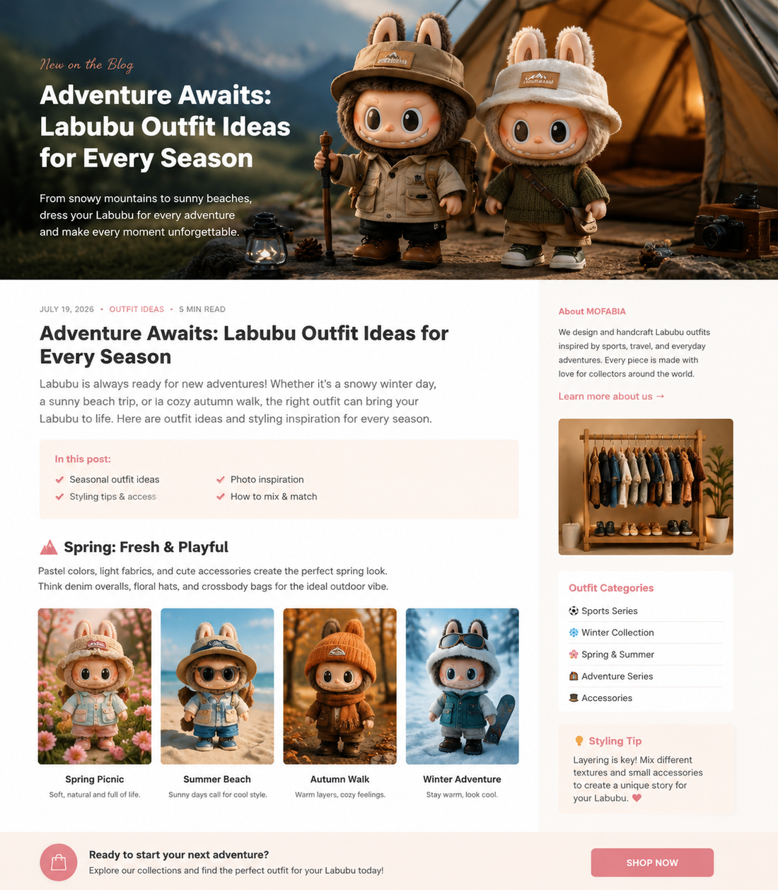 Adventure Awaits: Labubu Outfit Ideas for Every Season