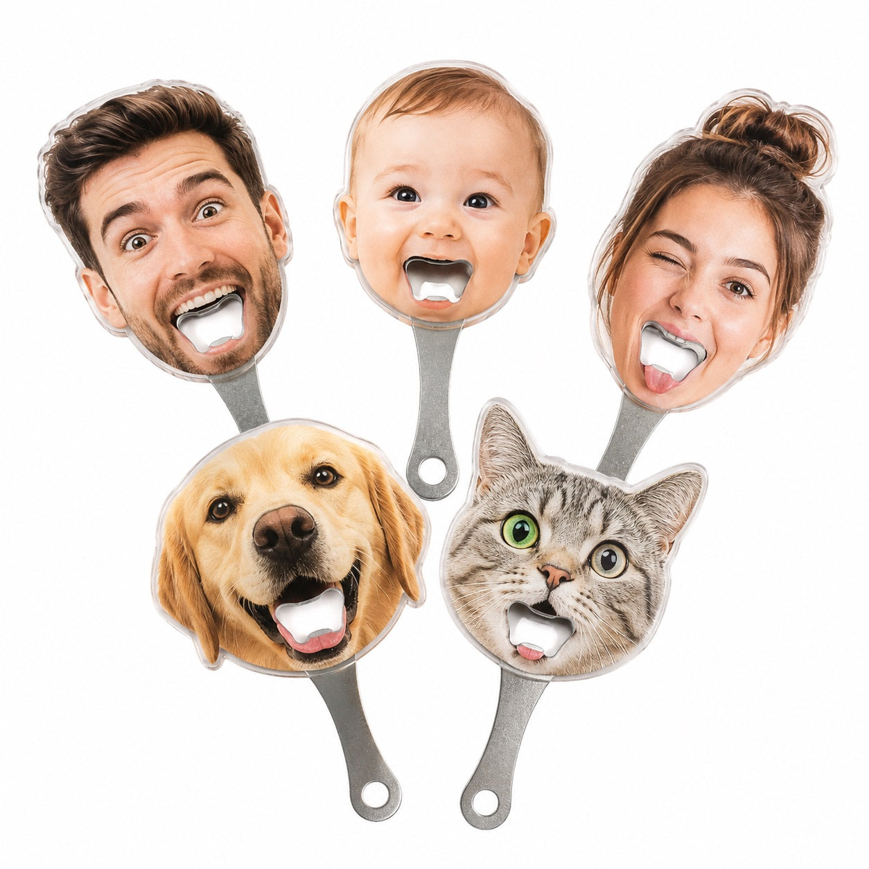 Personalized Bottle Opener with Custom Photo, Funny Custom Face Beer Bottle Opener, Upload Your Picture, Unique Gift for Men Women, Birthday, Anniversary, Wedding & Party