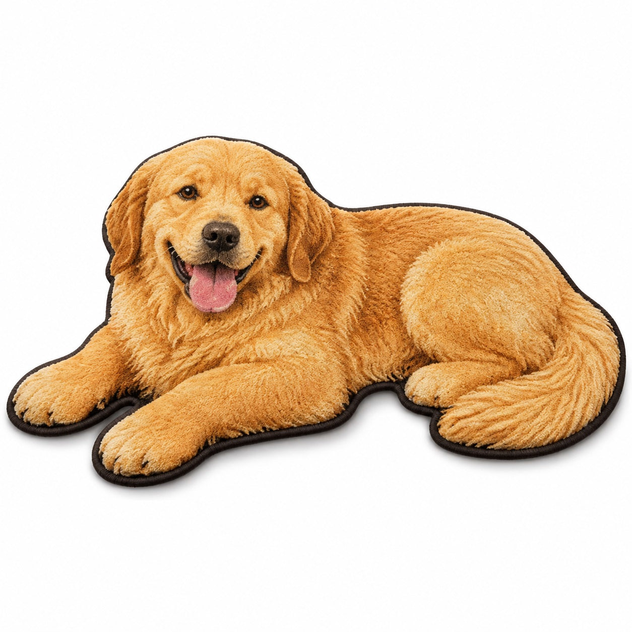 Custom Pet Rug from Photo, Personalized Dog or Cat Shaped Bathroom Mat, Realistic 3D Faux-Cashmere Feel, Non-Slip Machine-Washable Pet Portrait Floor Mat