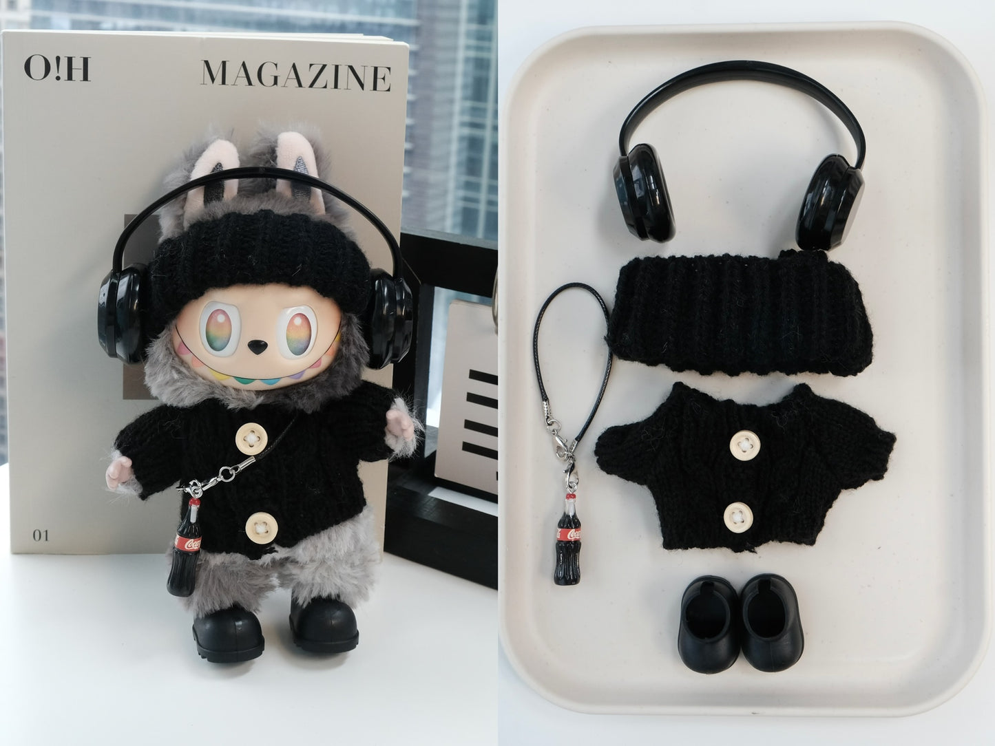 Cute Rabbit Crochet Set for 15–17cm collectible dolls, product view 10