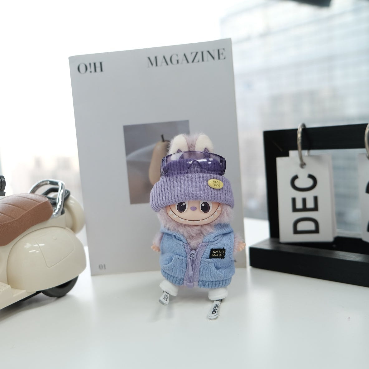 Ski Boards Clothes for 10-12cm Labubu Doll, 4 Pcs Doll's Sports Luxury Outfits Clothes