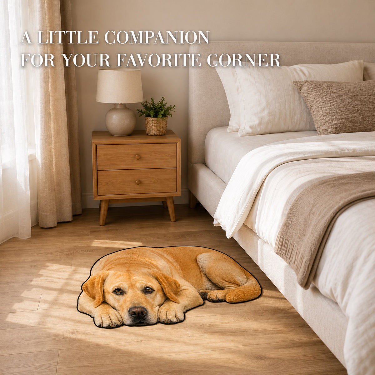 3D Realistic Dog Shaped Bath Mat & Floor Rug - Ultra Soft Absorbent Plush Area Rug, Non-Slip Cute Animal Shaped Door Mat