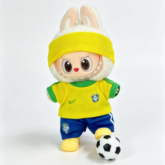 Brazil Soccer Jersey Doll Clothes for 15–17cm collectible dolls