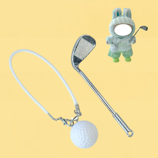 Mini Golf Training Accessories for 12-17cm Plush Dolls | Removable Sports Equipment Set
