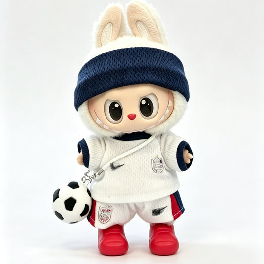England Home-Style Mini Soccer Jersey Set for 15–17cm collectible dolls