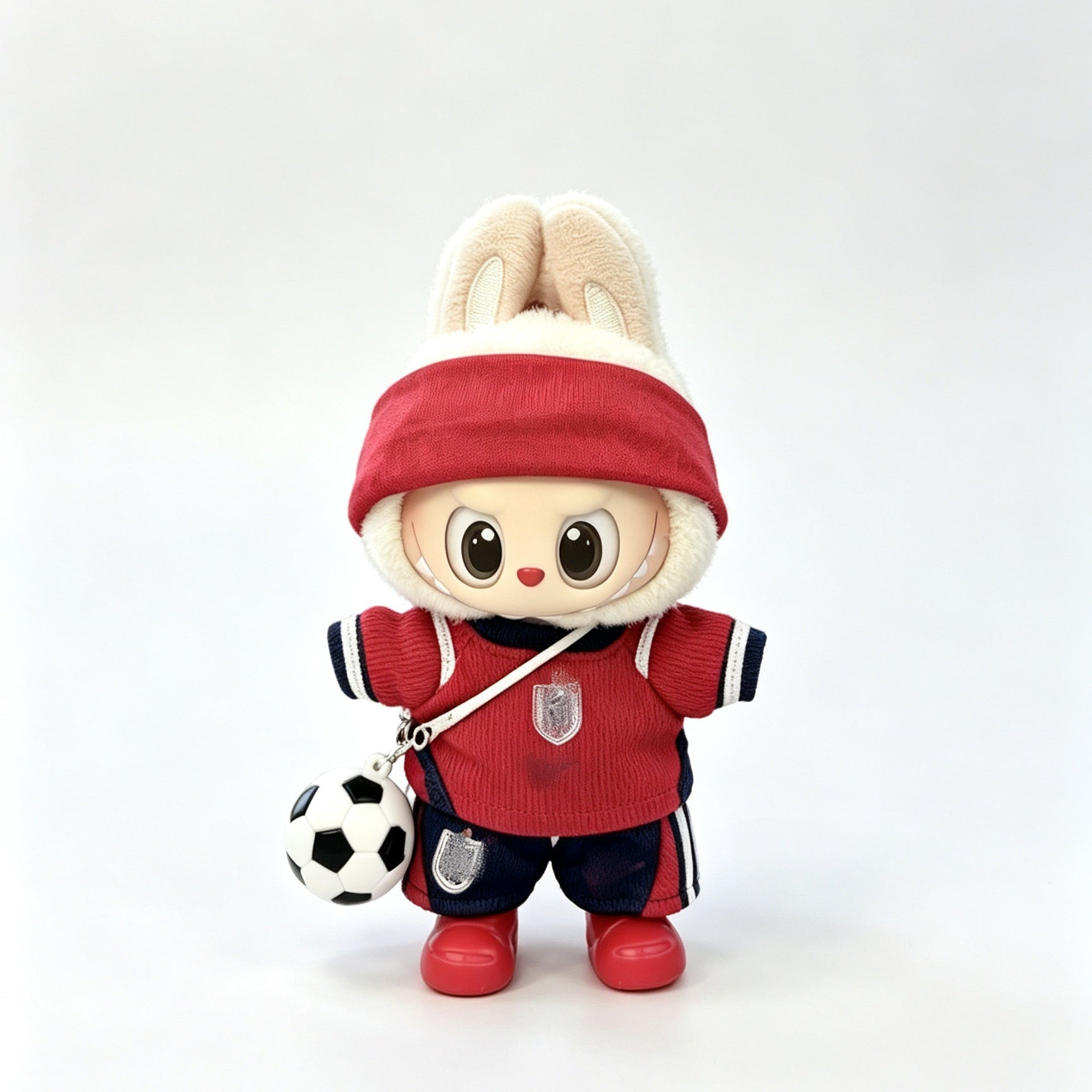 England Away-Style Mini Soccer Jersey Set for 15–17cm collectible dolls