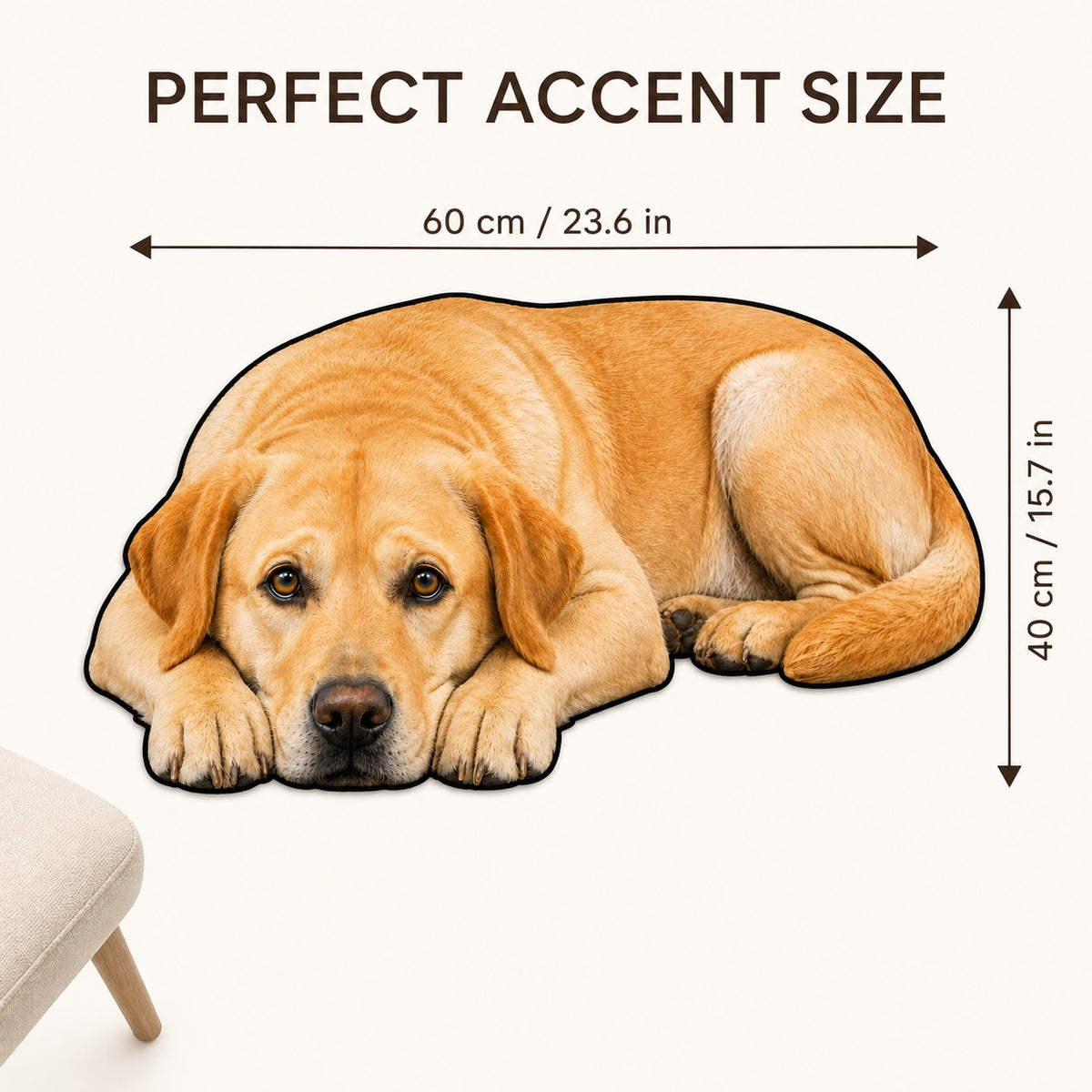 3D Realistic Dog Shaped Bath Mat & Floor Rug - Ultra Soft Absorbent Plush Area Rug, Non-Slip Cute Animal Shaped Door Mat