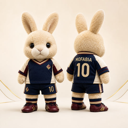 Custom Mini Soccer Jersey Set for 15-17cm Plush Dolls | 5-Piece Football Uniform