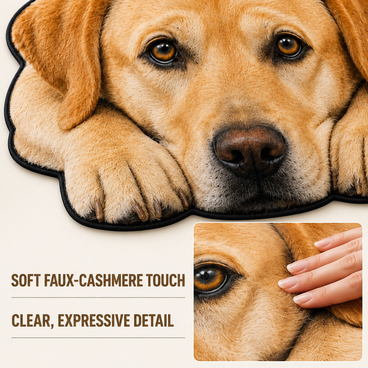 3D Realistic Dog Shaped Bath Mat & Floor Rug - Ultra Soft Absorbent Plush Area Rug, Non-Slip Cute Animal Shaped Door Mat