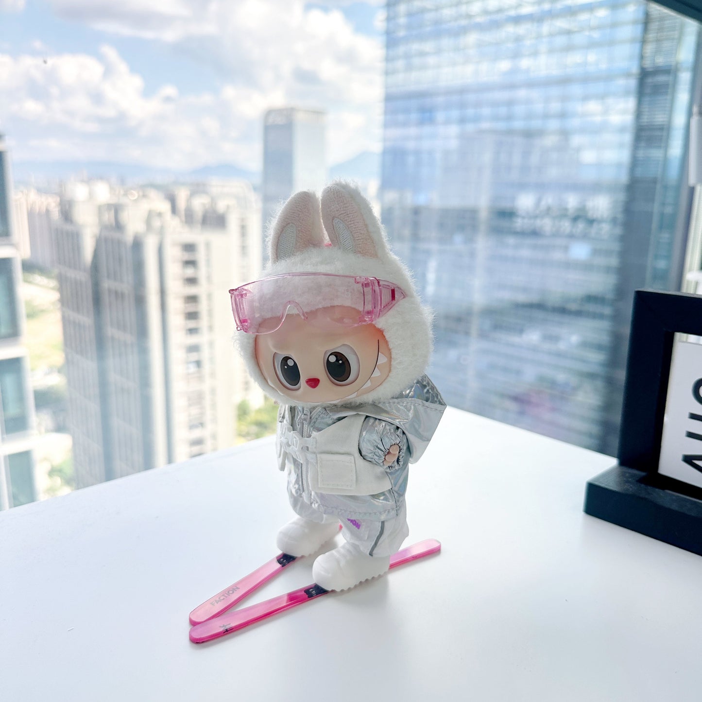 Ski Boards Clothes for 15-17cm Labubu Doll, 5 Pcs Doll's Sports Luxury Outfits Clothes