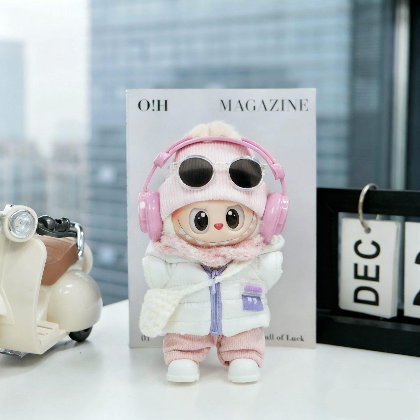 Luxury Ski Snowboarding Clothes for 15-17cm Labubu Doll, 6 Pcs Doll's Sports Luxury Outfits Clothes