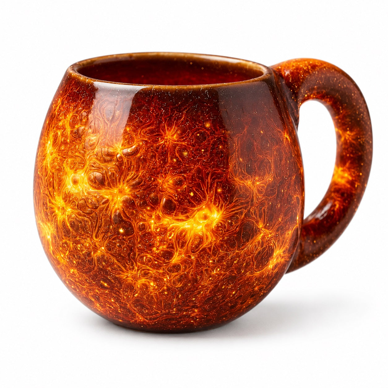 Planet Resin Craft Mug, 3D Celestial Cup with Textured Earth Moon Saturn or Sun Design, 5.1 Inch Space-Themed Decorative Mug, Astronomy Desk Decor and Gift for Space Lovers