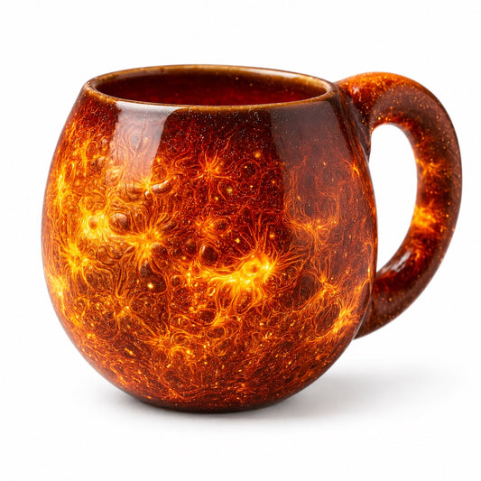 Planet Resin Craft Mug, 3D Celestial Cup with Textured Earth Moon Saturn or Sun Design, 5.1 Inch Space-Themed Decorative Mug, Astronomy Desk Decor and Gift for Space Lovers