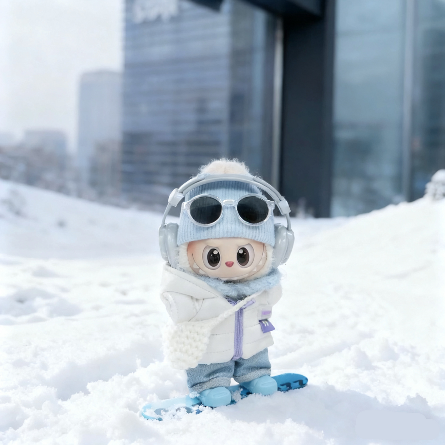 Luxury Ski Snowboarding Clothes for 15-17cm Labubu Doll, 6 Pcs Doll's Sports Luxury Outfits Clothes