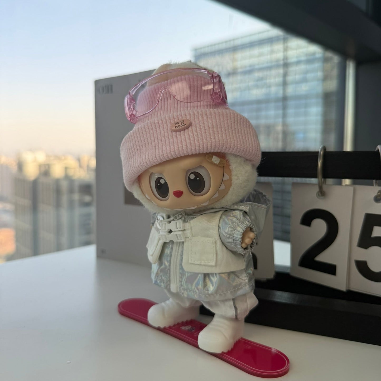 Cute Ski Snowboarding Clothes for 15-17cm Labubu Doll, 5 Pcs Doll's Sports Luxury Outfits Clothes