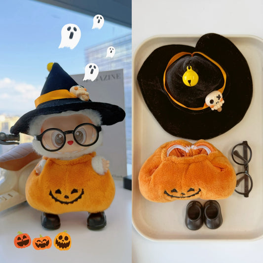 Halloween Pumpkin Costume Set for 15–17cm collectible dolls