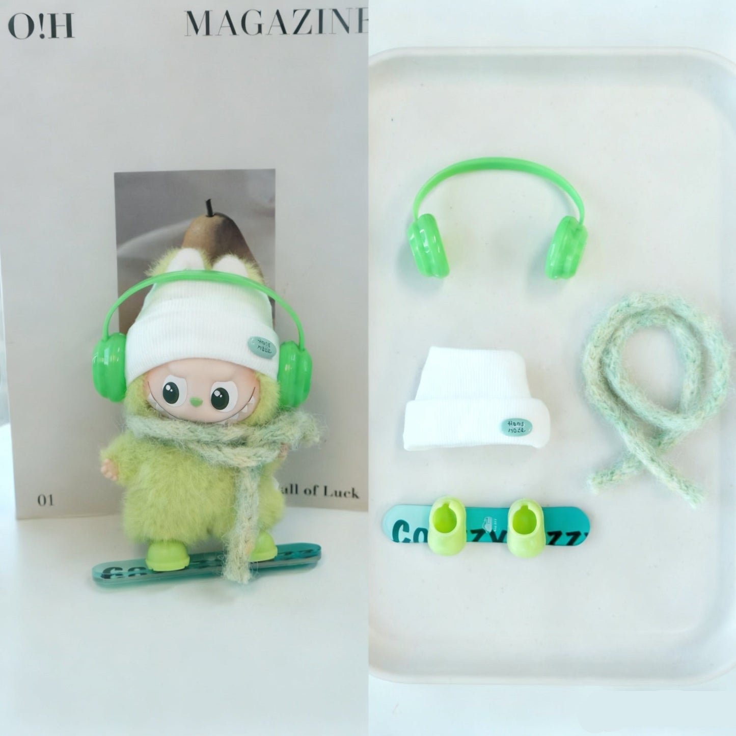 Mini Snowboarding Outfit for 10–12cm collectible dolls, product view 9
