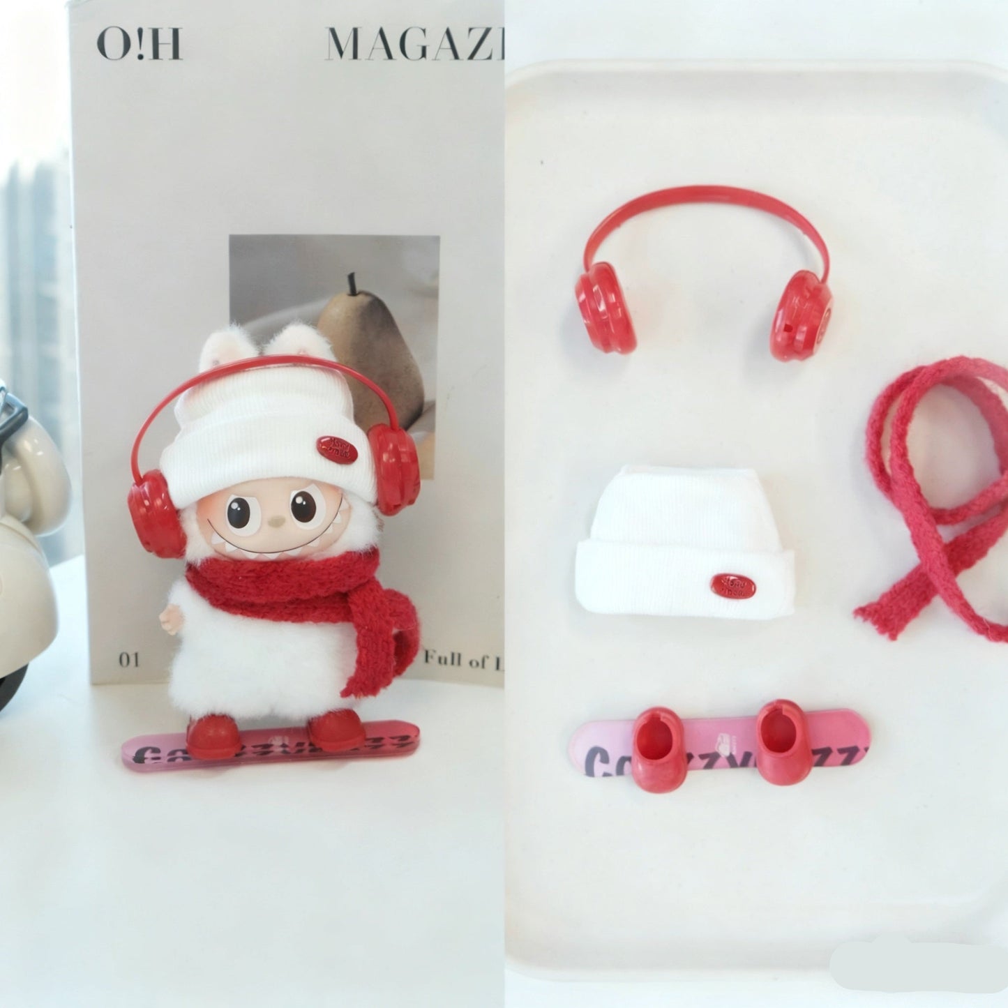 Mini Snowboarding Outfit for 10–12cm collectible dolls, product view 10