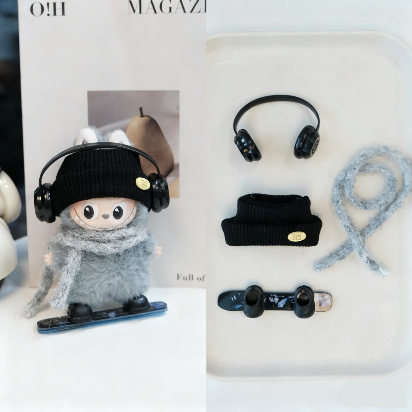 Mini Snowboarding Outfit for 10–12cm collectible dolls, product view 6