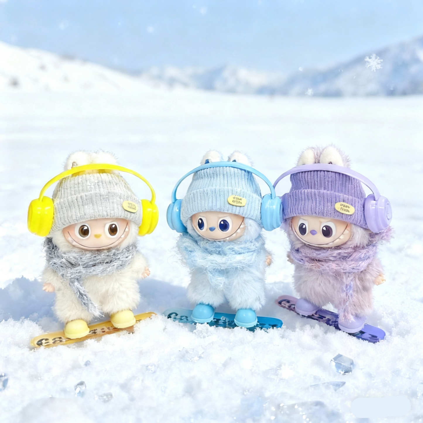 Ski Snowboarding Clothes for 10-12cm Labubu Doll, 4 Pcs Doll's Sports Luxury Outfits Clothes