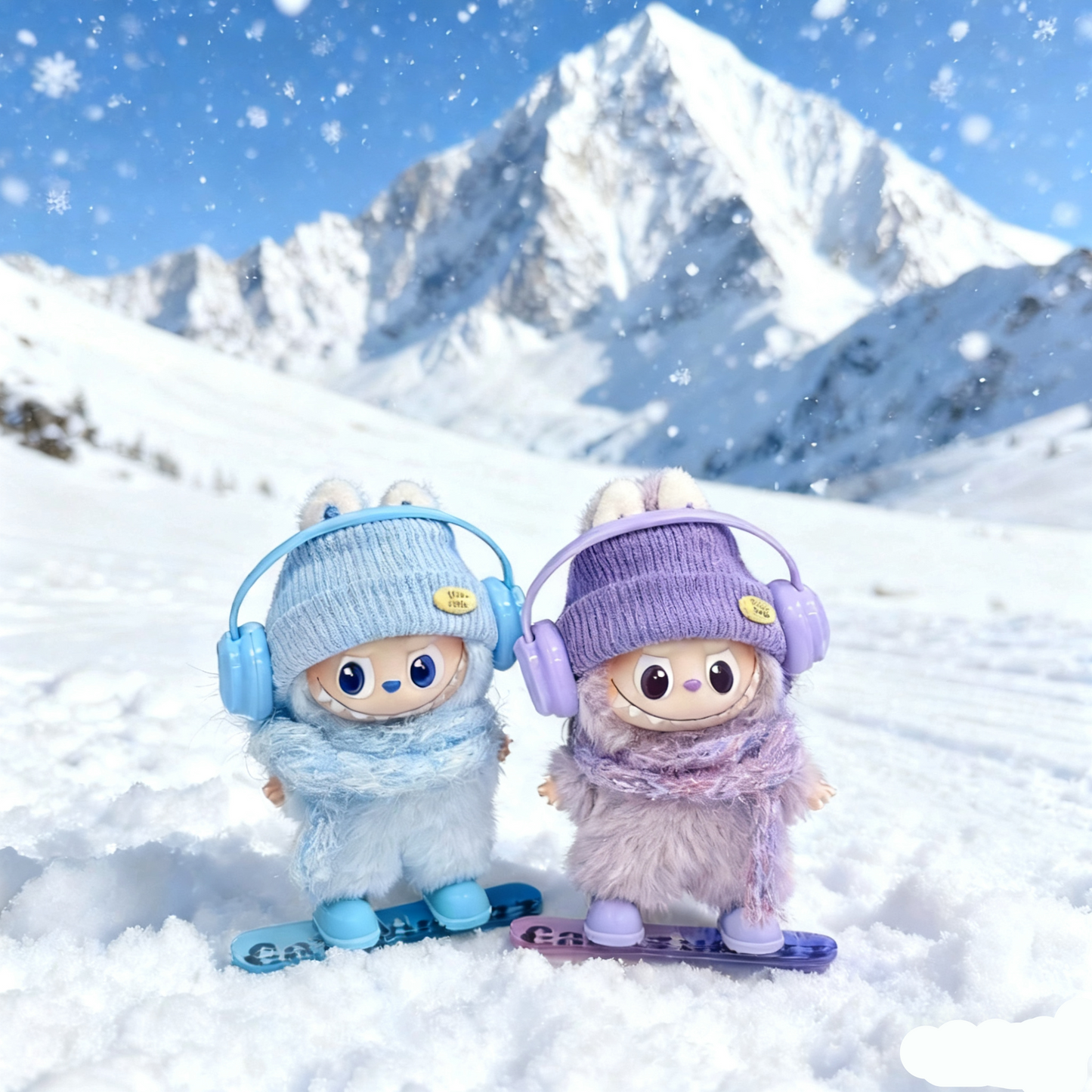Ski Snowboarding Clothes for 10-12cm Labubu Doll, 4 Pcs Doll's Sports Luxury Outfits Clothes