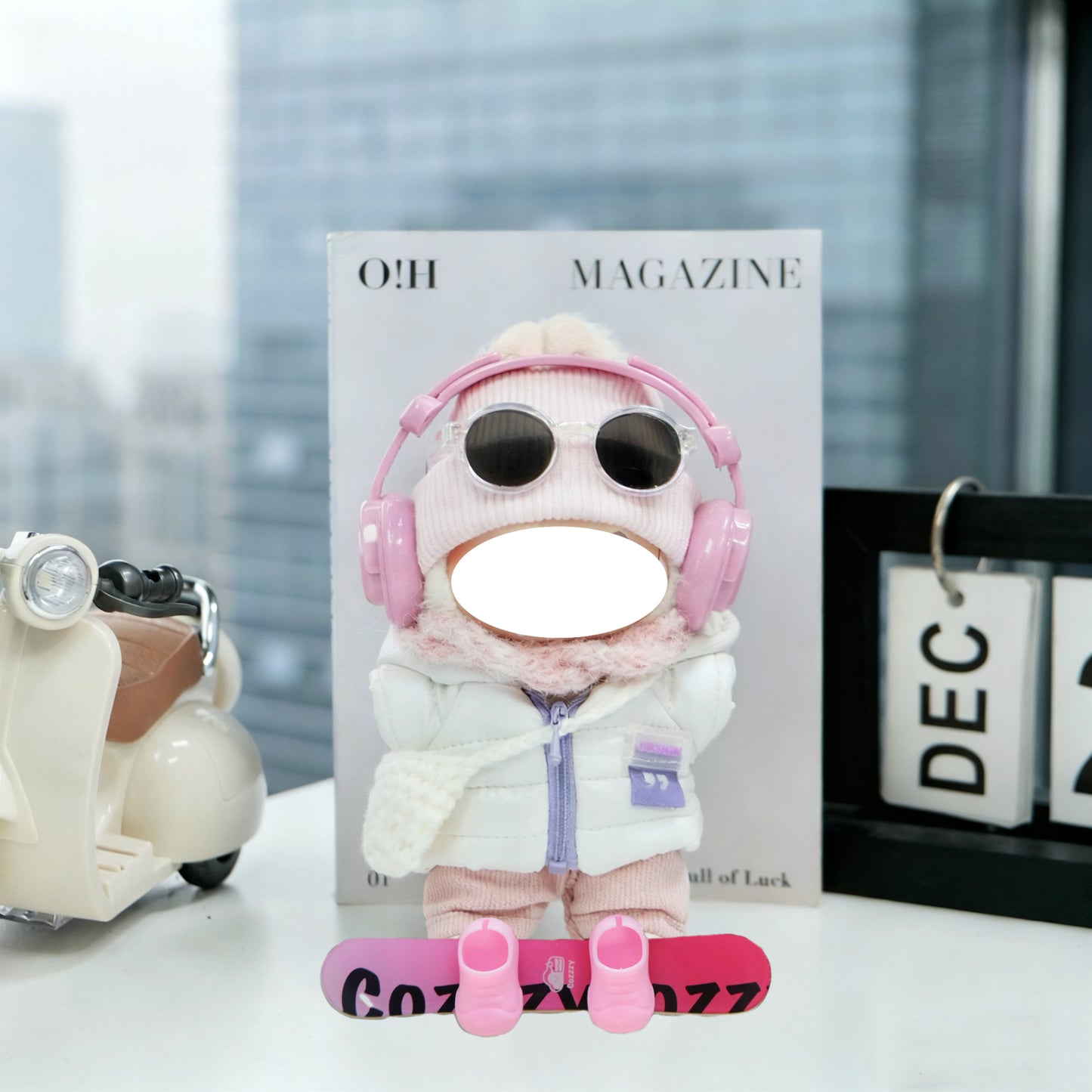 Luxury Ski Snowboarding Clothes for 15-17cm Labubu Doll, 6 Pcs Doll's Sports Luxury Outfits Clothes