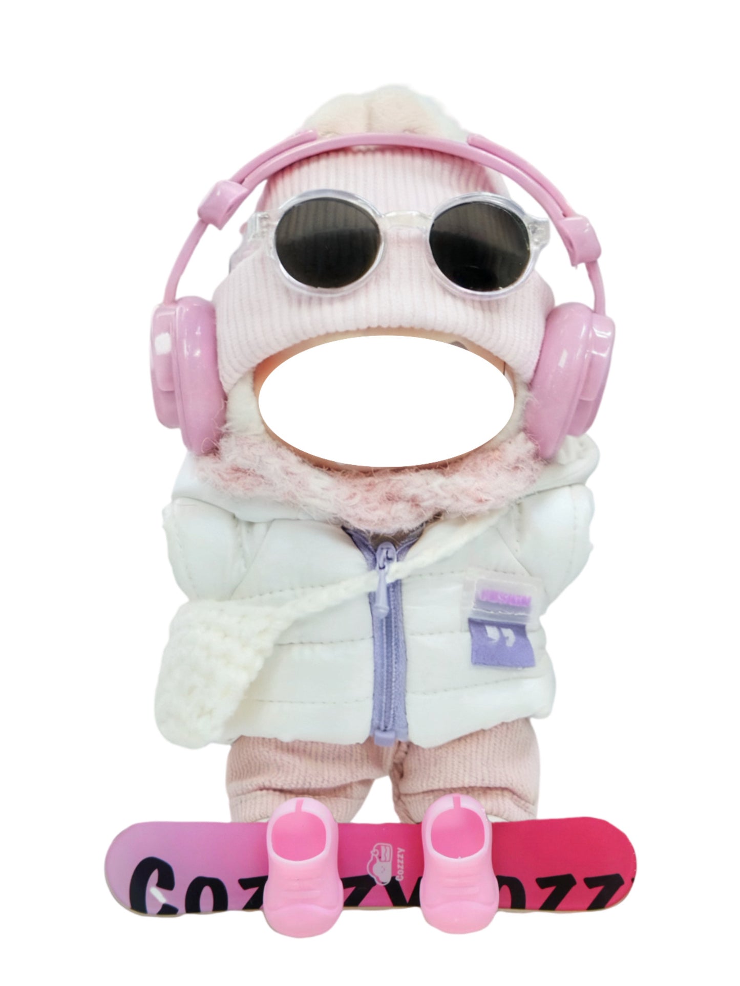Luxury Ski Snowboarding Clothes for 15-17cm Labubu Doll, 6 Pcs Doll's Sports Luxury Outfits Clothes