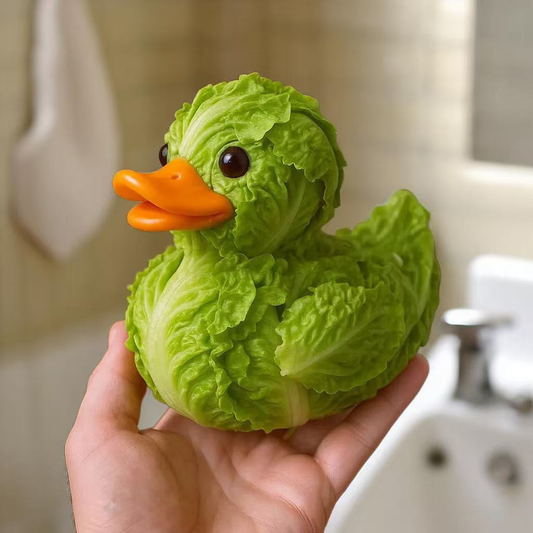 Figurine Fruit Duck- Vegetable Duck Statue Unique Ducks Figurine Resin Ducks for Dashboard Funny Fruit Duck Statue for Home Office Desktop Car Accessories