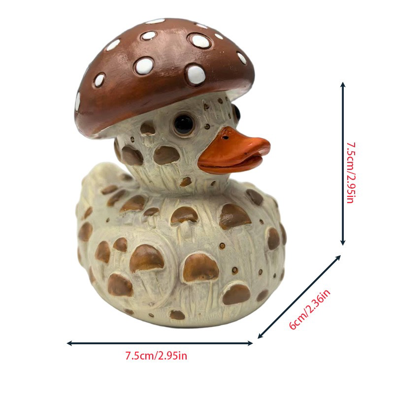 Figurine Fruit Duck- Vegetable Duck Statue Unique Ducks Figurine Resin Ducks for Dashboard Funny Fruit Duck Statue for Home Office Desktop Car Accessories