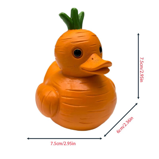 Figurine Fruit Duck- Vegetable Duck Statue Unique Ducks Figurine Resin Ducks for Dashboard Funny Fruit Duck Statue for Home Office Desktop Car Accessories