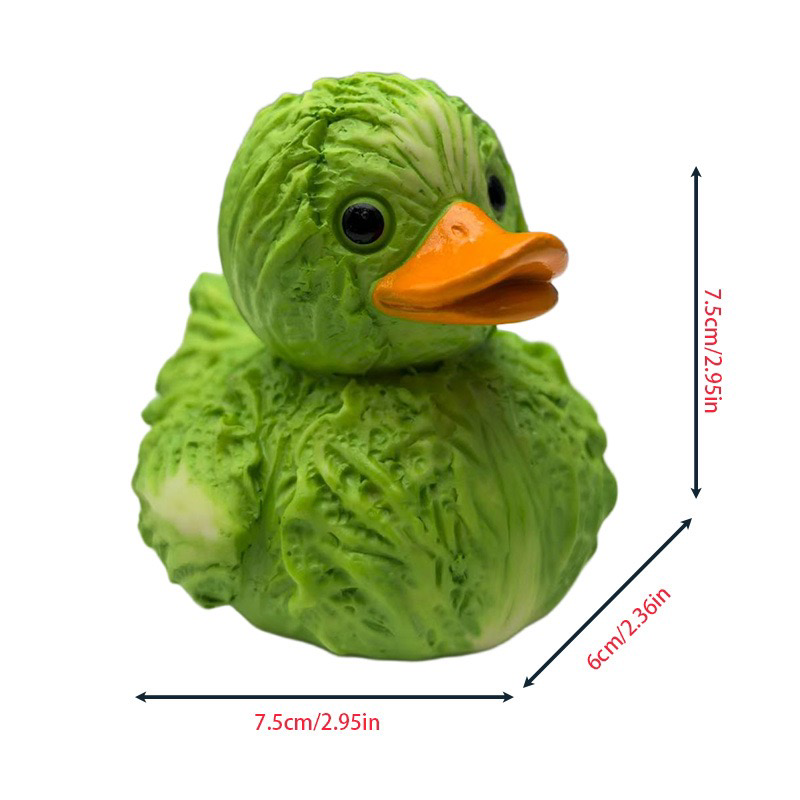 Figurine Fruit Duck- Vegetable Duck Statue Unique Ducks Figurine Resin Ducks for Dashboard Funny Fruit Duck Statue for Home Office Desktop Car Accessories