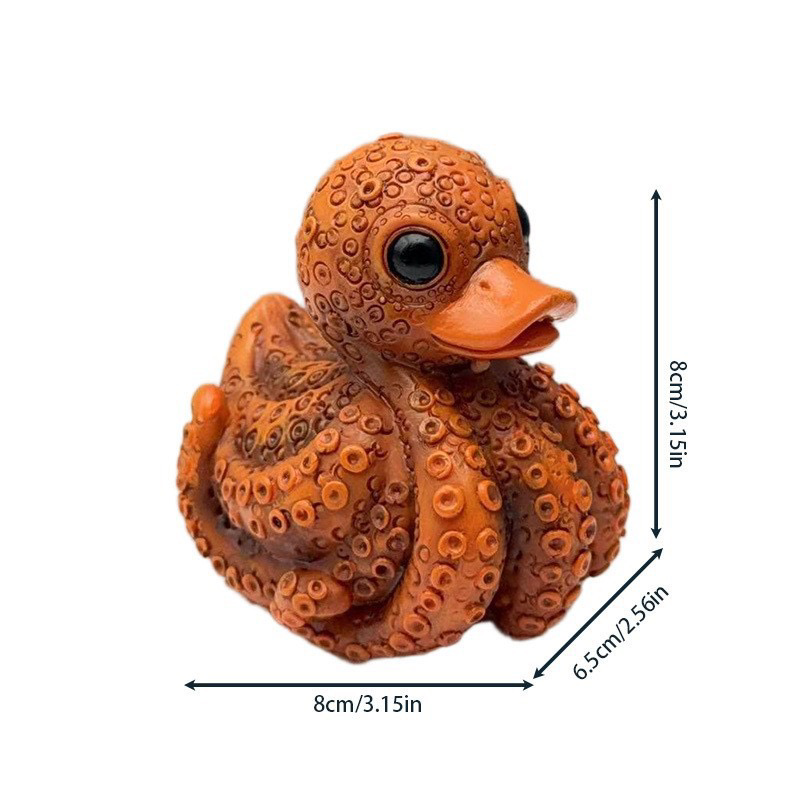 Figurine Duck- Whimsical Duck Statue Unique Ducks Figurine Resin Ducks for Dashboard Funny Animal Duck Statue for Home Office Desktop Car Accessories