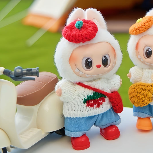 Persimmon & Strawberry Crochet Set for 15–17cm collectible dolls