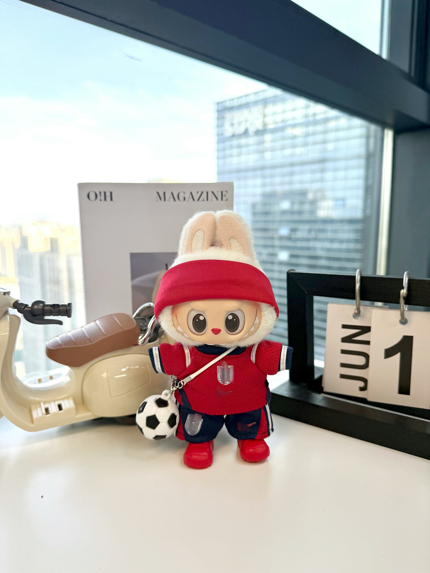 England Away Soccer Jersey Doll Clothes for 15-17cm Plush Dolls,5 pcs Set Mini Football Uniform for 6 inch doll
