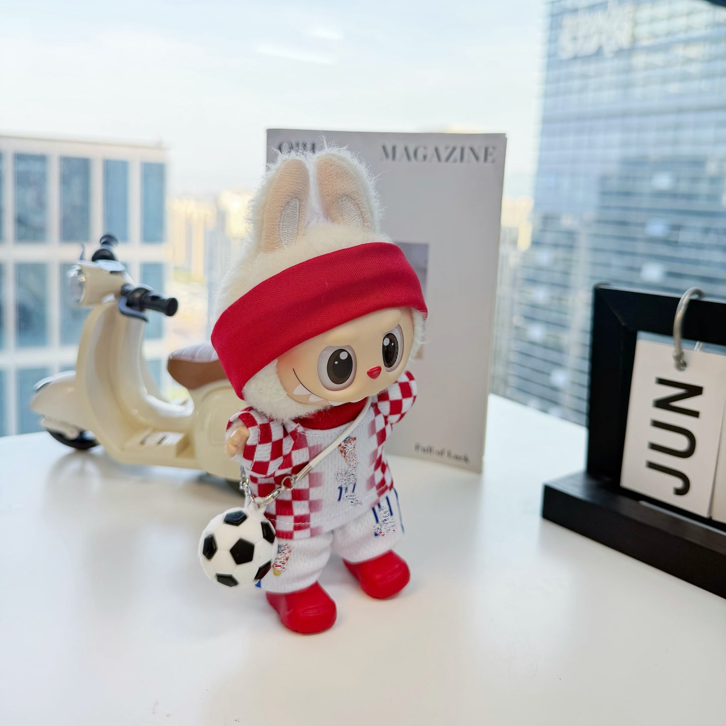 Croatia #10 Soccer Jersey Doll Clothes for 15-17cm Plush Dolls,5 pcs Set Mini Football Uniform for 6 inch doll