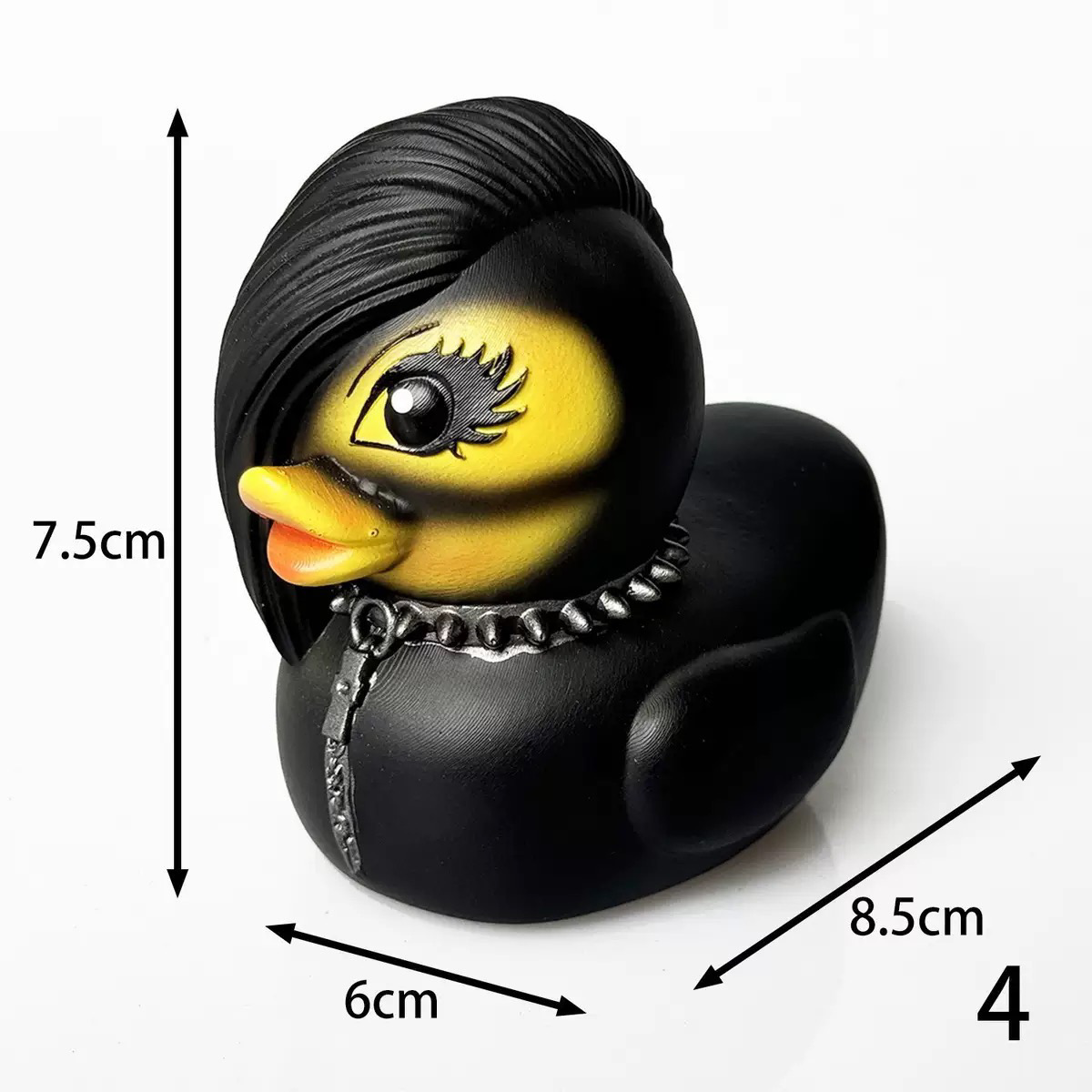 Punk Duck- Whimsical Duck Statue Unique Ducks Figurine Resin Ducks for Dashboard Funny Animal Duck Statue for Home Office Desktop Car Accessories