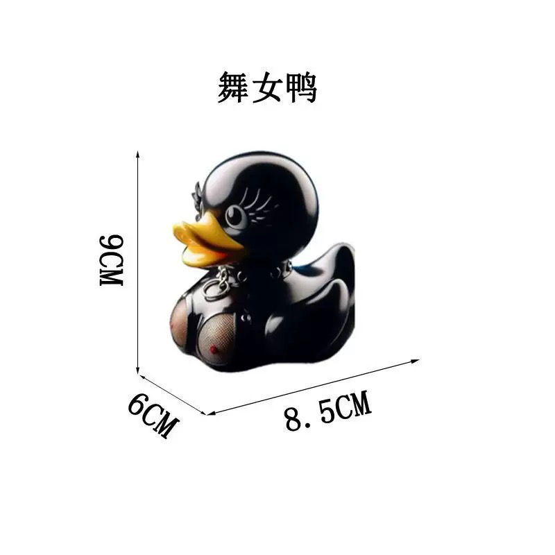 Punk Duck- Whimsical Duck Statue Unique Ducks Figurine Resin Ducks for Dashboard Funny Animal Duck Statue for Home Office Desktop Car Accessories