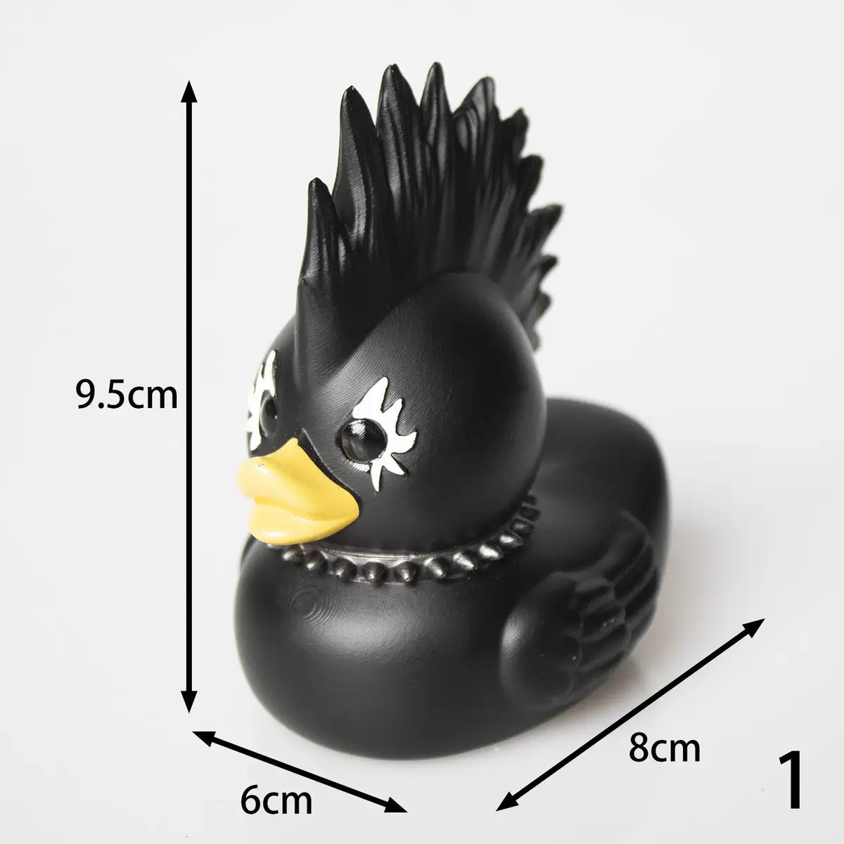 Punk Duck- Whimsical Duck Statue Unique Ducks Figurine Resin Ducks for Dashboard Funny Animal Duck Statue for Home Office Desktop Car Accessories
