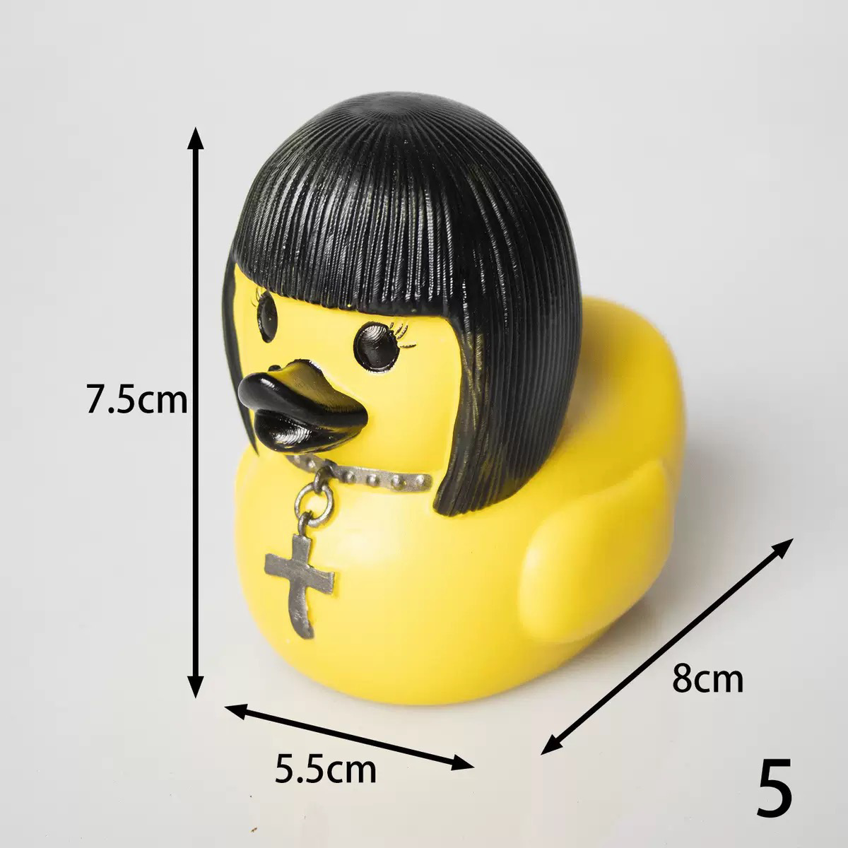 Punk Duck- Whimsical Duck Statue Unique Ducks Figurine Resin Ducks for Dashboard Funny Animal Duck Statue for Home Office Desktop Car Accessories