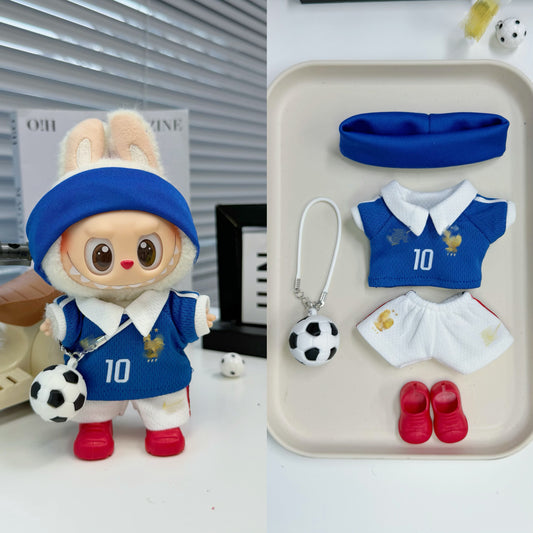 France Home #10-Style Mini Soccer Jersey Set for 15–17cm collectible dolls, product view 2