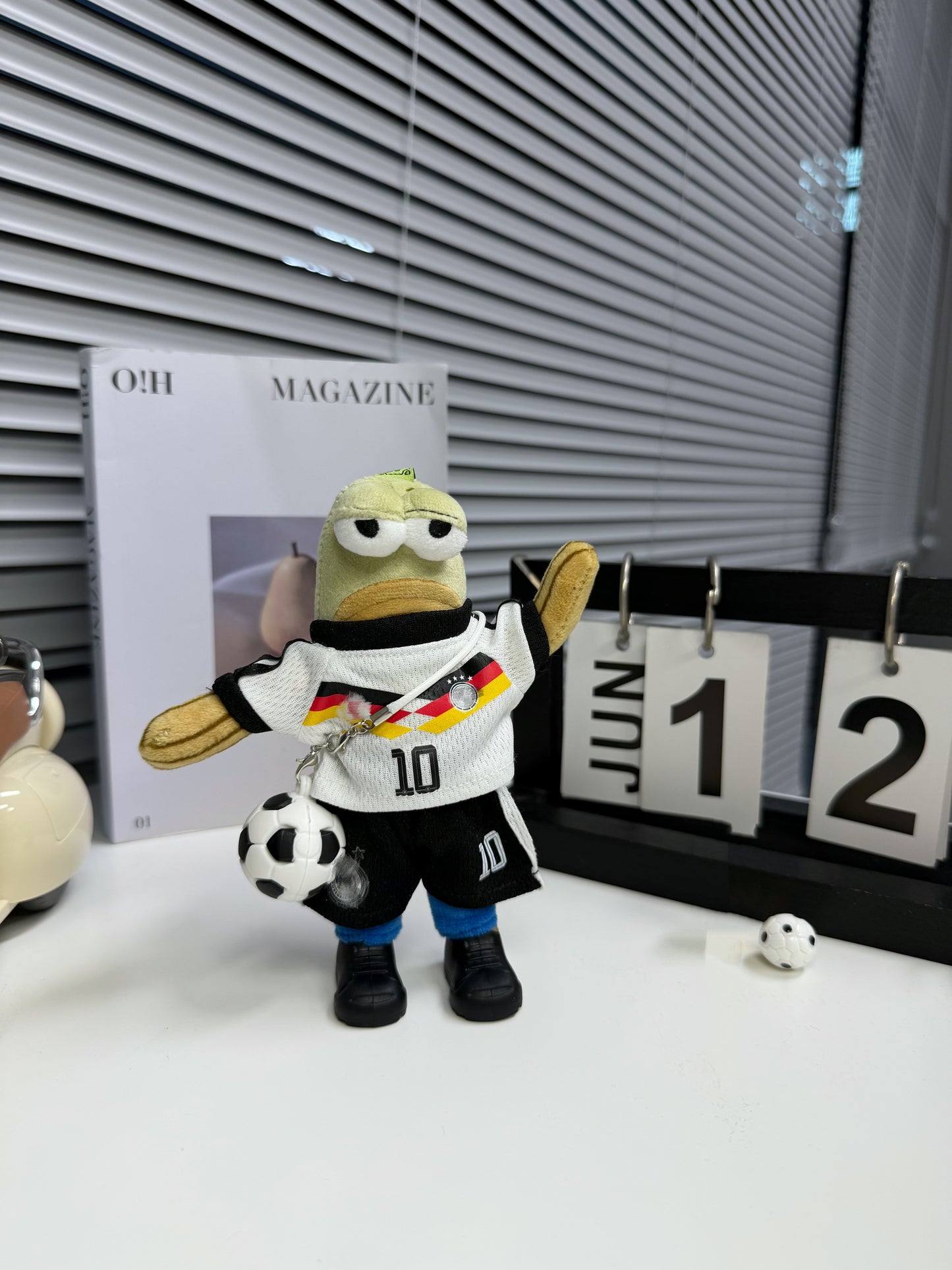 Germany Soccer Jersey Doll Clothes for 15-17cm Labubu Dolls,5 pcs Set Mini Football Uniform for 6 inch doll